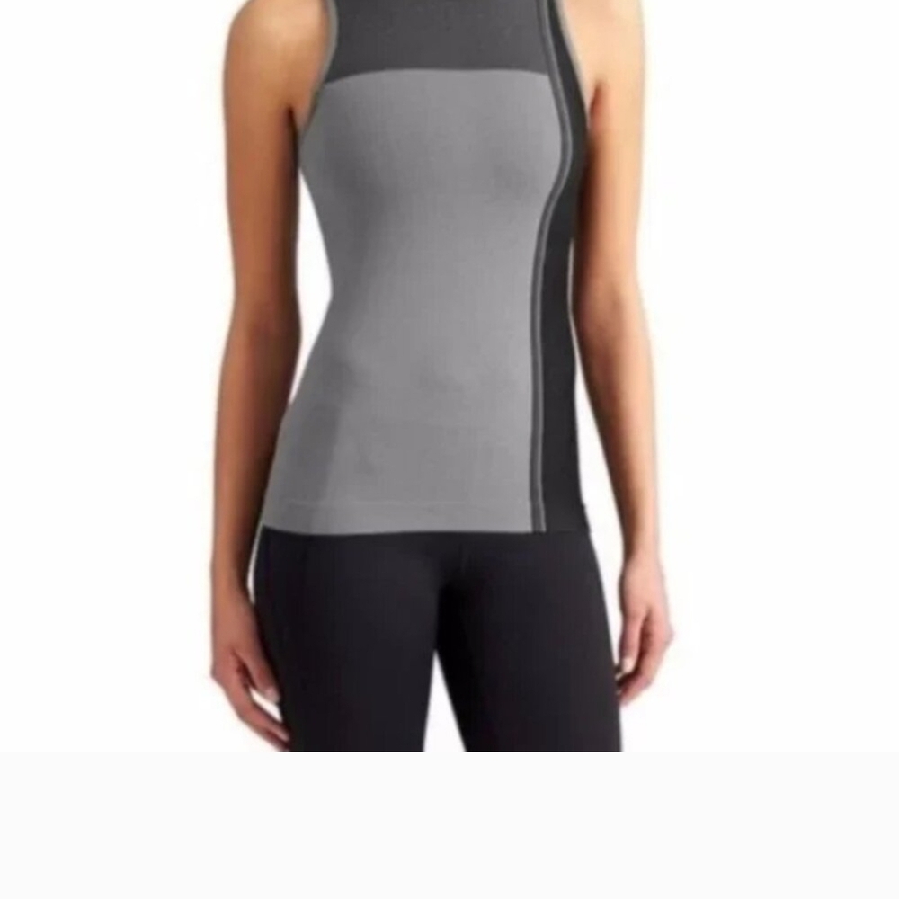 Derek Lam 10C Athleticwear Tank Top Black & Gray Size Medium